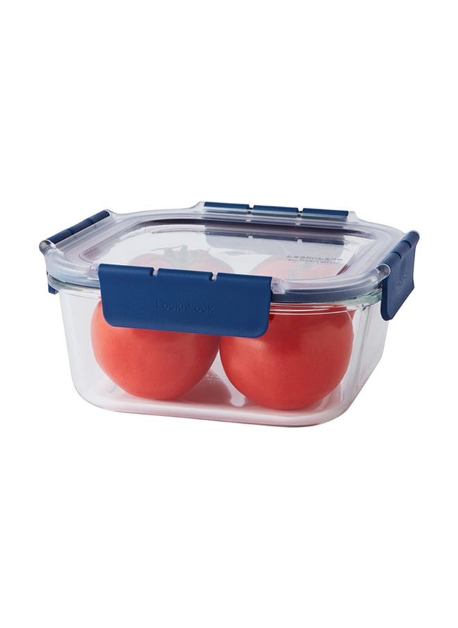 LOCK & LOCK Lock & Lock Airtight Glass Containers With Lid | Leak Proof, Transparent Glass Storage Container For Kitchen | Microwave & Freezer Safe| Food Storage Meal Containers Organizer - Square, 1400 ml  - Image 2