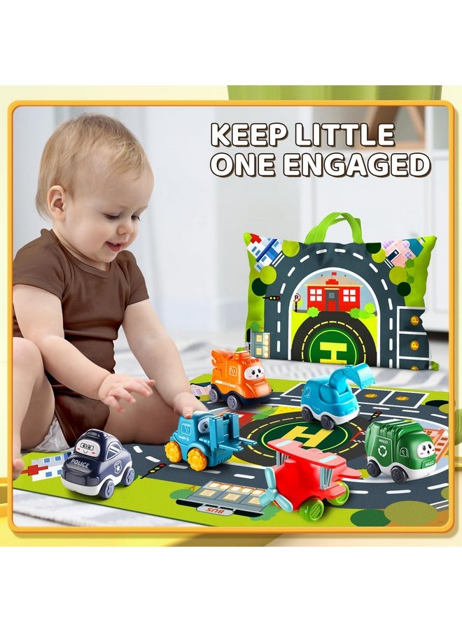 ALASOU ALASOU Baby Cartoon Car Toys with Playmat/Storage Bag|1st Birthday Gifts for Toddler Age 1-2|Baby Toys for 1 2 3 Year Old Boy|1 2 Year Old Boy Gift for Infant 12-18 Month  - Image 3