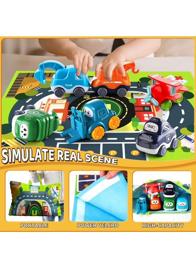 ALASOU ALASOU Baby Cartoon Car Toys with Playmat/Storage Bag|1st Birthday Gifts for Toddler Age 1-2|Baby Toys for 1 2 3 Year Old Boy|1 2 Year Old Boy Gift for Infant 12-18 Month  - Image 4