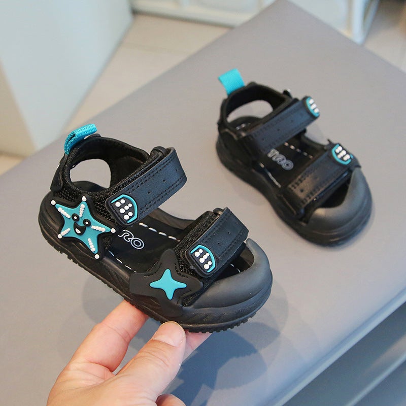 Baby Boy Summer Sandals Soft Anti-slip Black 