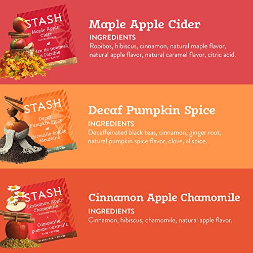 Stash Tea Fall for Autumn 6 Flavor Tea Sampler 6 Boxes With 20 Tea Bags Each 120 Tea Bags Total - Image 5