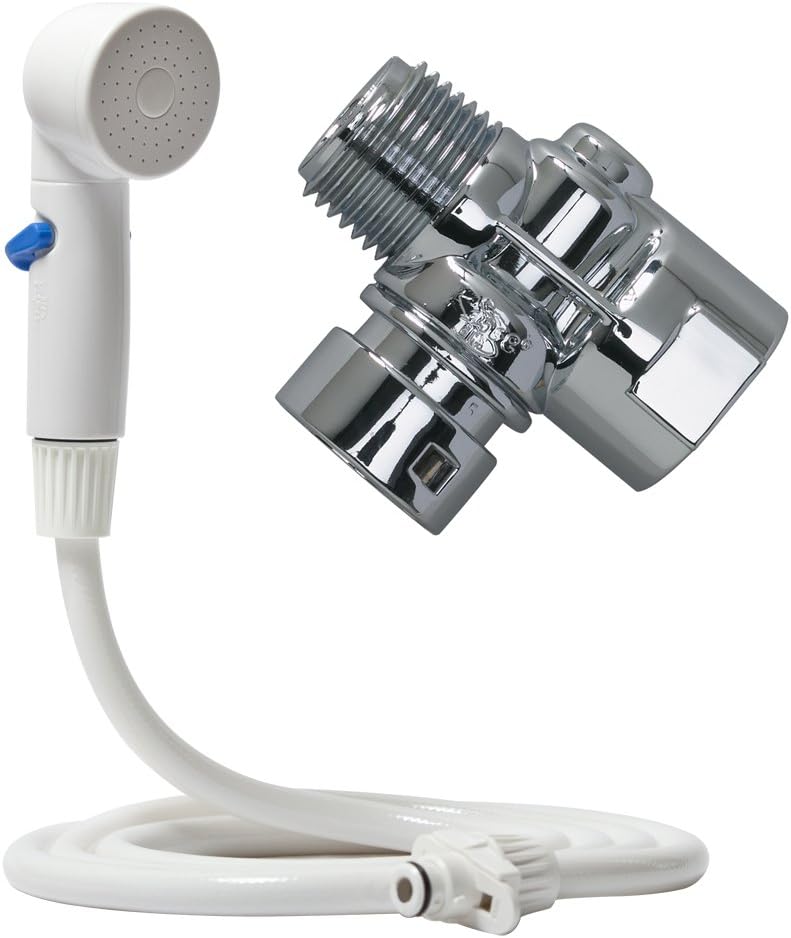 Rinse Ace Snap 'N Spray Quick-Connect and Detachable Shower Hose with On/Off Sprayer, White, 6-Foot - Image 1