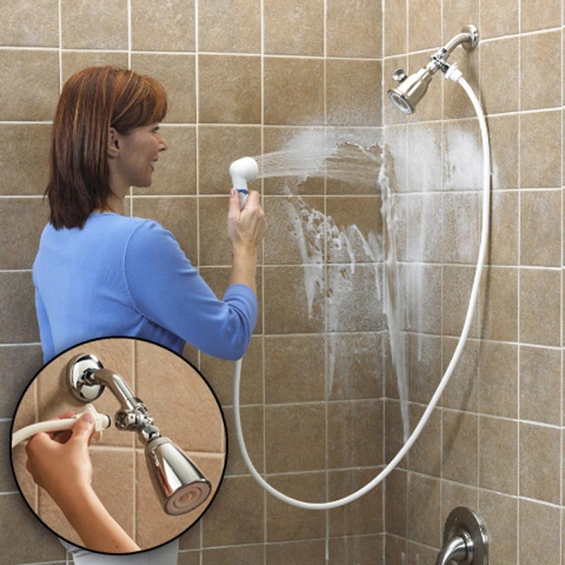 Rinse Ace Snap 'N Spray Quick-Connect and Detachable Shower Hose with On/Off Sprayer, White, 6-Foot - Image 2
