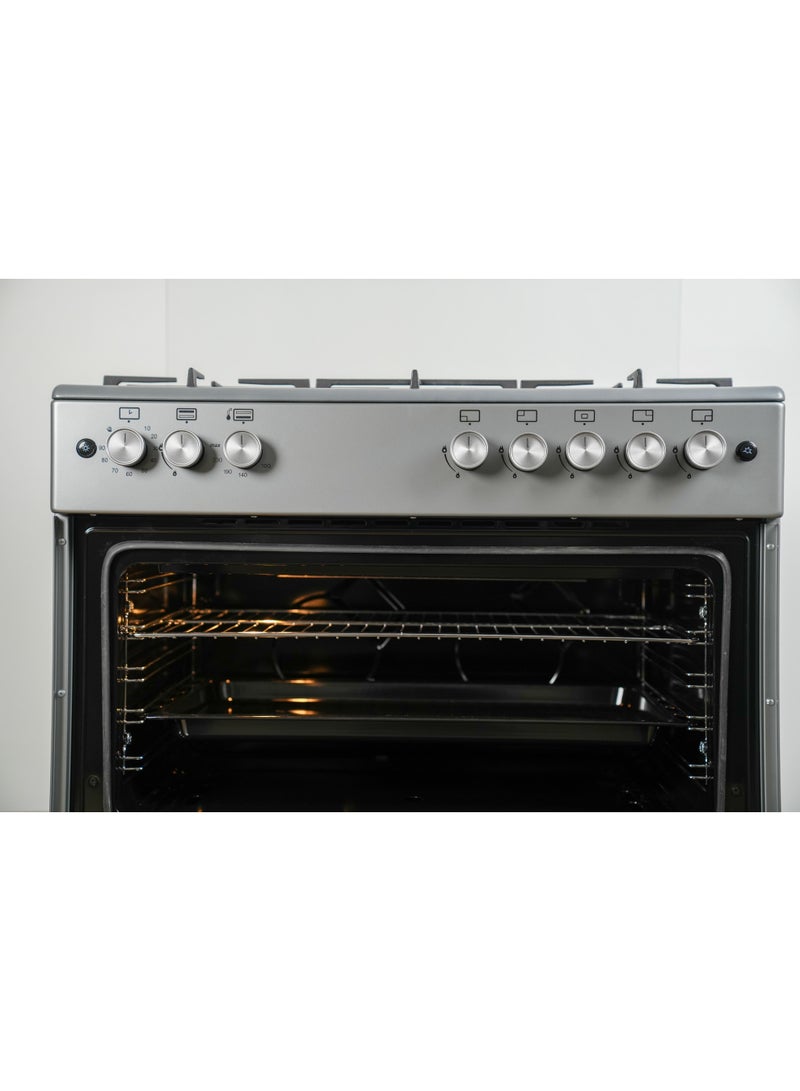 GL General 90x60cm, 5 Burner, Iron Cast Stand, Auto Burner, Total Safety, Up & Down Heating Oven, Easy to Clean Surface,  trays+ Grid - Image 5
