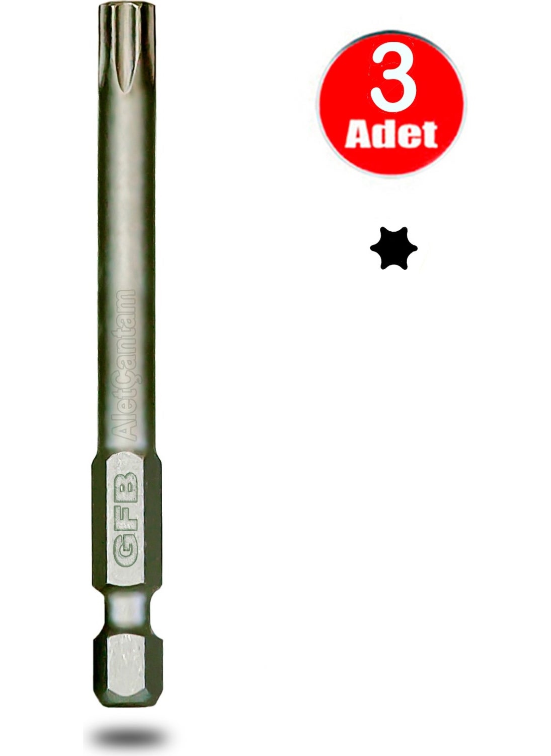 GFB Bits Torque Bit Screwing Torx Drill Bit T30 x 100 mm - 3 Pieces 