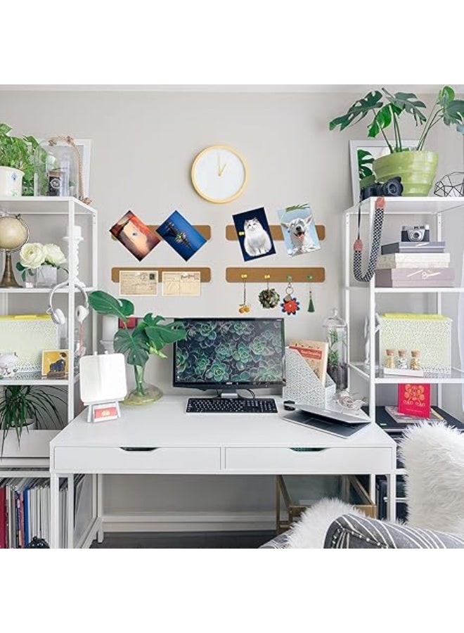 لوحة فلين ذات دبابيس لل - لوحة إعلانات ذاتية اللصق للمكاتب وغرف النوم، مع 35 دبوسًا ل الملاحظات والصور والجداول - Image 4