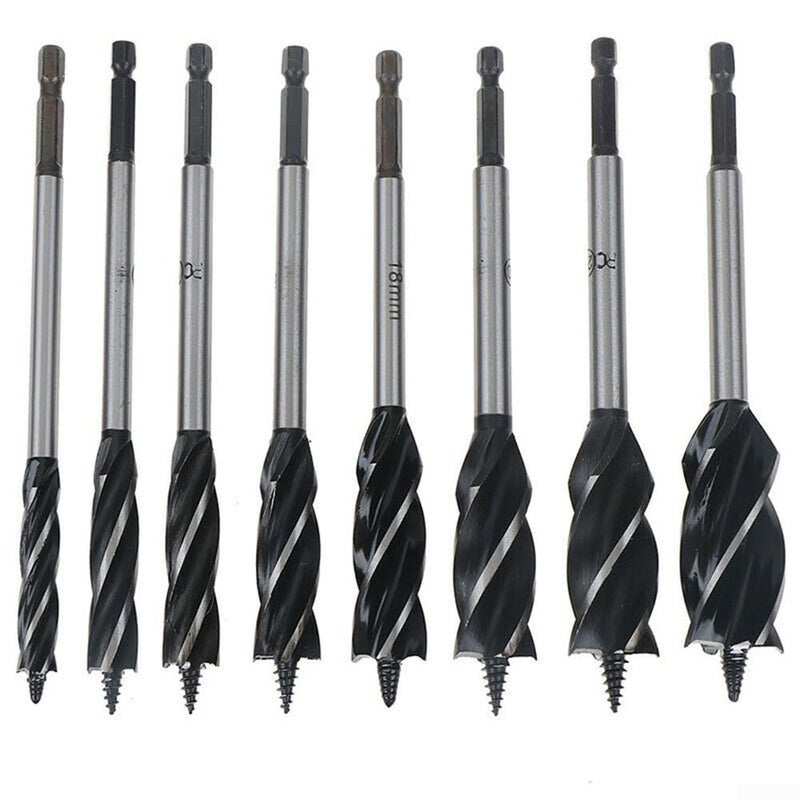 1pc Wood Auger Drill Bit Set 10-25mm, Fast Cutting Spiral Woodworking Bits with Hex Shank for Carpenter Joiner, High Steel Drills for Dry Damp Sticky Wood (18mm) - Image 1