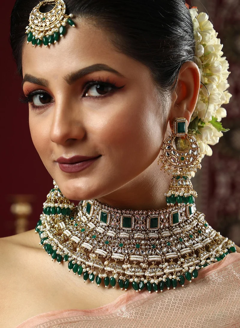 سوهي طقم مجوهرات مرصع بالأحجار والخرز