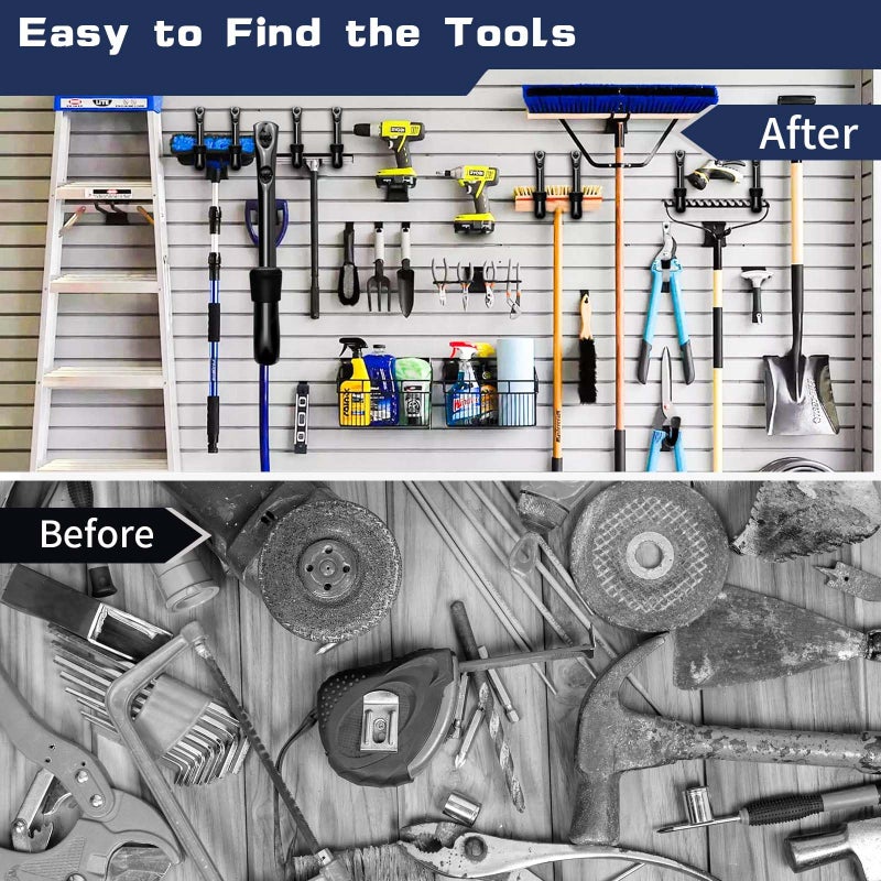 Dreecy J Utility Hooks For Hanging Heavy Duty Garage Storage Utility Hooks For Garage Wall, Color Black, 5 Pack - Image 5