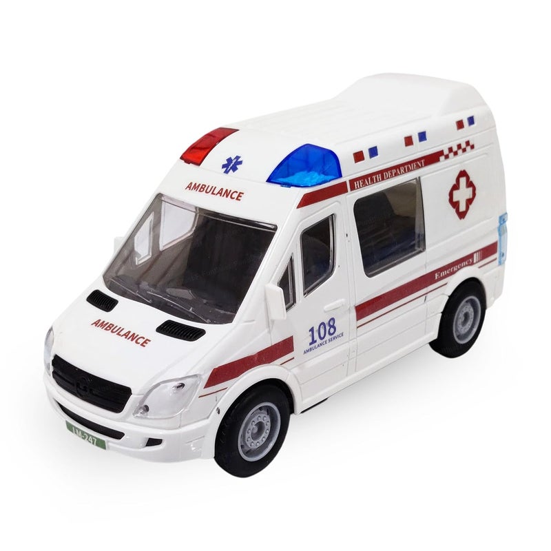 FunBlast ألعاب سيارة الإسعاف للأطفال – ألعاب إنقاذ الطوارئ، سيارات سحب للخلف للأطفال، لعبة دفع واذهب، سيارة لعبة للأطفال من 3 سنوات فما فوق، الأولاد، الأطفال (سيارة إسعاف)، صفراء - Image 1