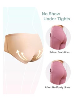 Love Bell LOVE BELL Women's 6 Pack Seamless Panty - Invisible, Soft & Smooth Fit Underwear for Ladies. (UAE/KSA, Alpha, XL, Regular, Regular, Classic Plain with Heart - 6 Pcs Pack)  - Image 3