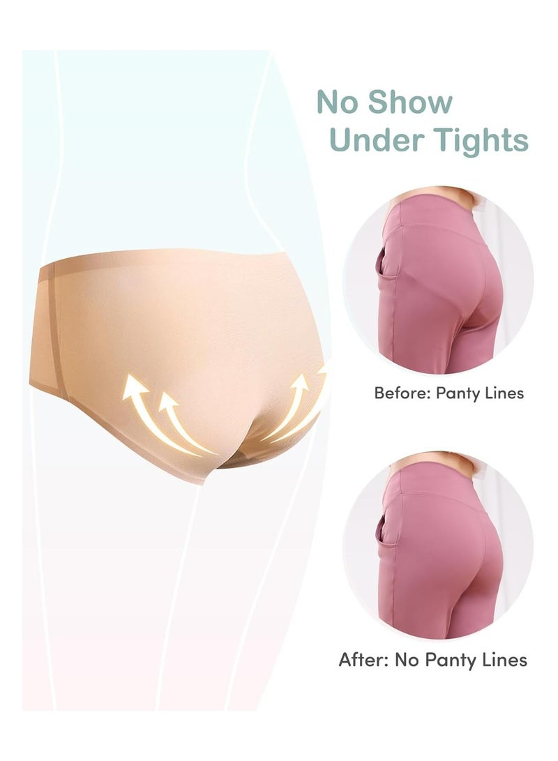 Love Bell LOVE BELL Women's 6 Pack Seamless Panty - Invisible, Soft & Smooth Fit Underwear for Ladies. (UAE/KSA, Alpha, XL, Regular, Regular, Classic Plain with Heart - 6 Pcs Pack) - Image 3