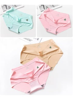 Love Bell LOVE BELL Women's 6 Pack Seamless Panty - Invisible, Soft & Smooth Fit Underwear for Ladies. (UAE/KSA, Alpha, XL, Regular, Regular, Classic Plain with Heart - 6 Pcs Pack)  - Image 4