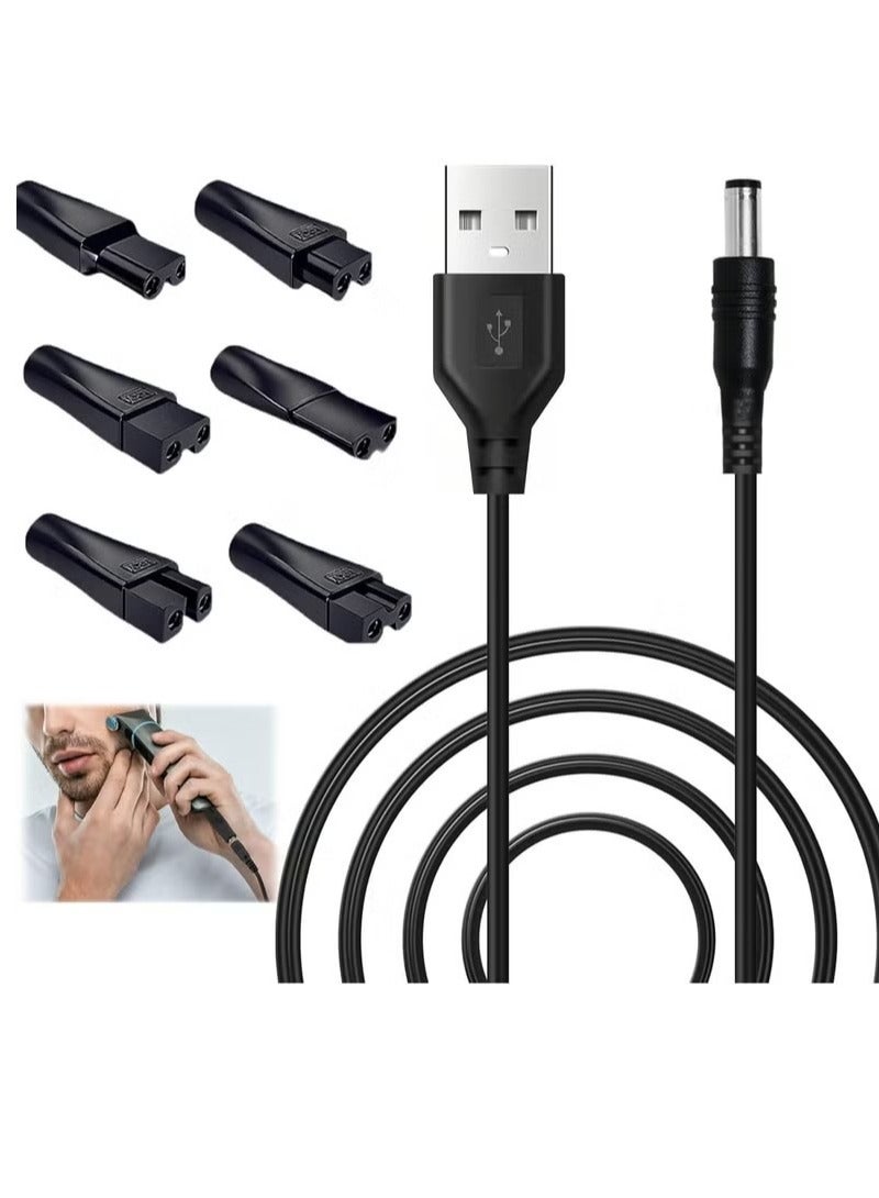 7 Pack 5V USB Power Cords for Electric Hair Clippers, Beard Trimmers, Shavers, Beauty Tools, Lamps. - Image 1