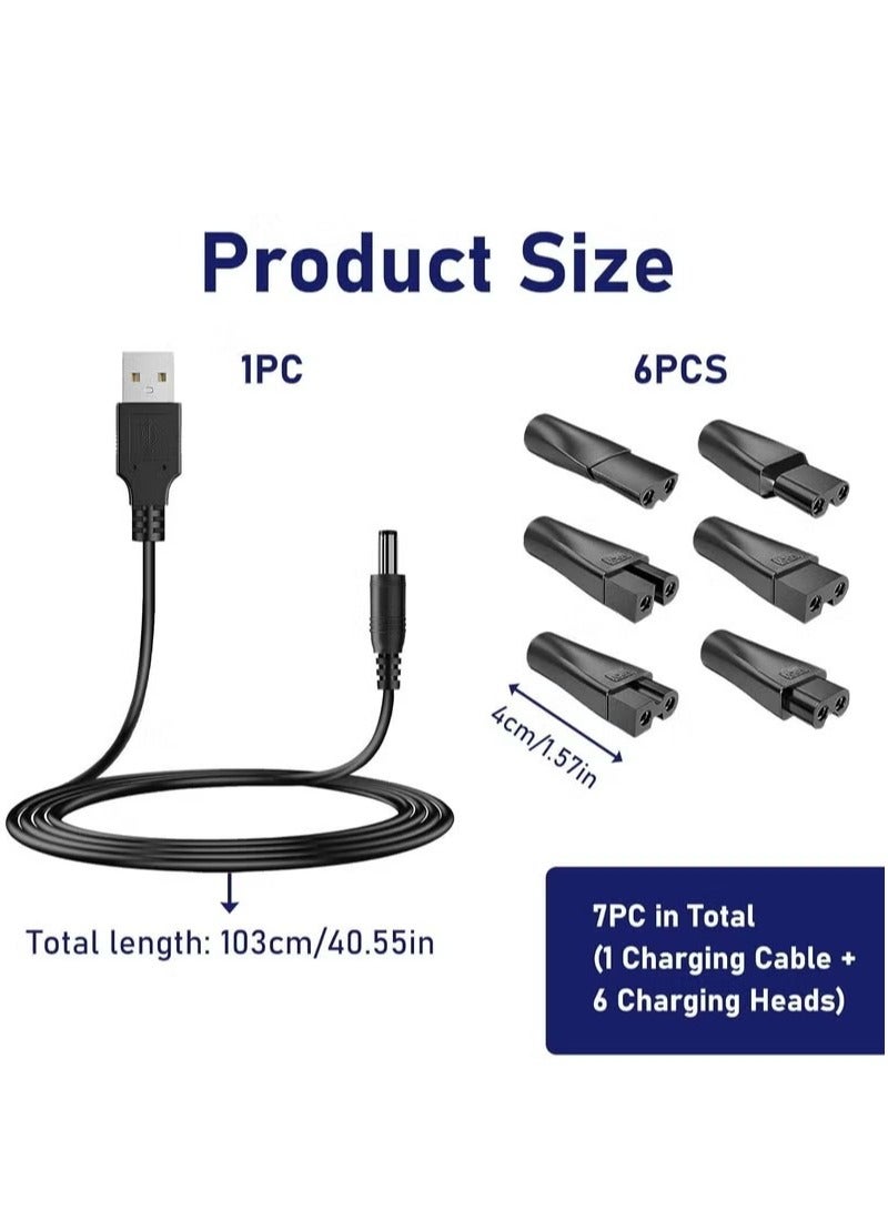 7 Pack 5V USB Power Cords for Electric Hair Clippers, Beard Trimmers, Shavers, Beauty Tools, Lamps. - Image 3