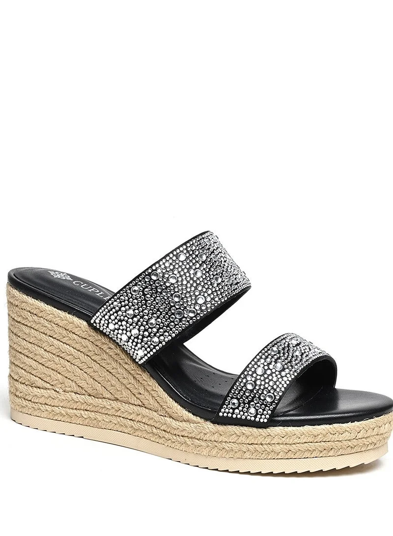 كابلي صندل إسفين مريح مزدوج الأشرطة