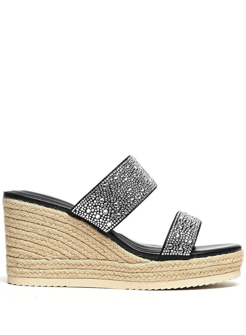 كابلي صندل إسفين مريح مزدوج الأشرطة