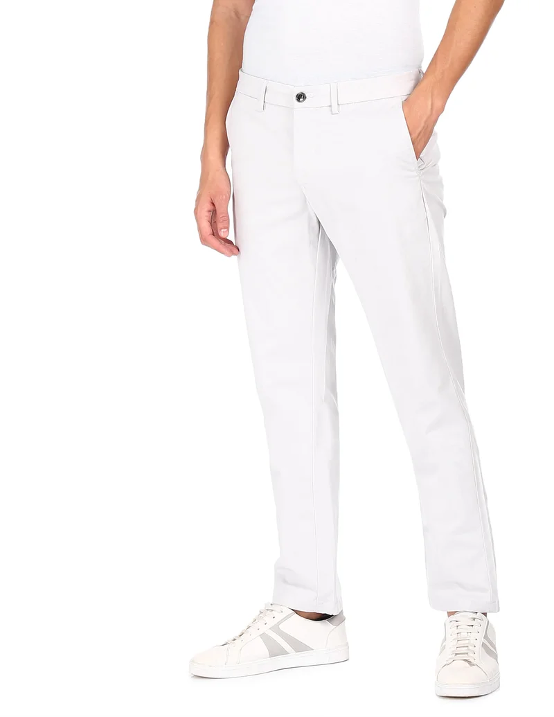 Mid Rise Solid Trousers