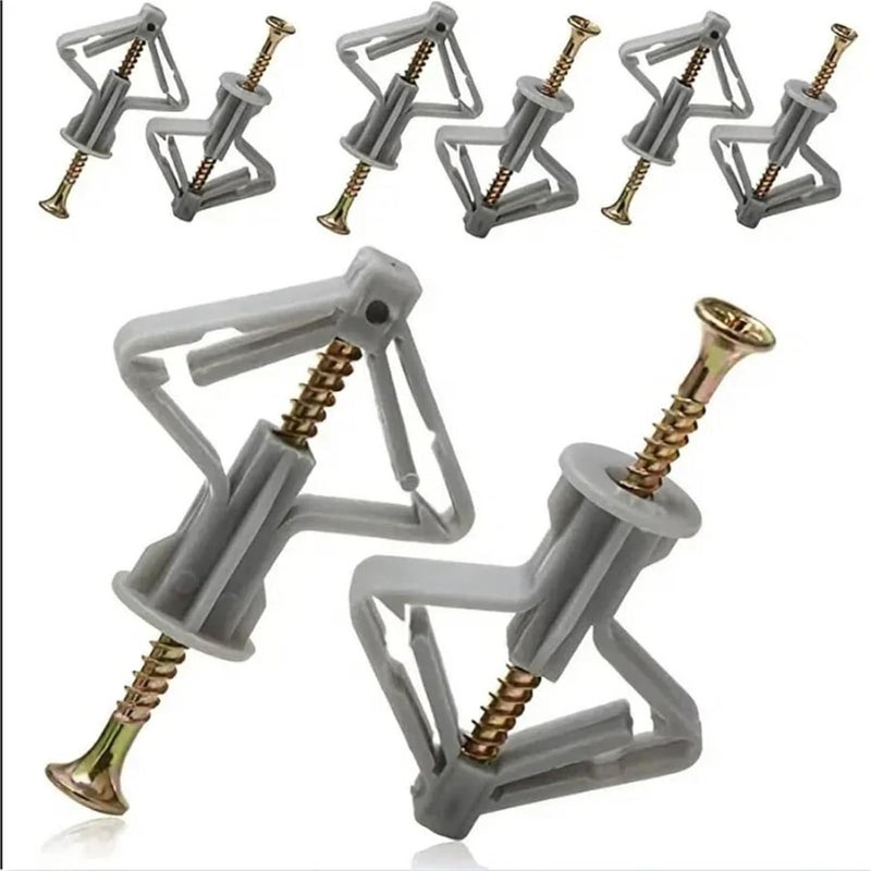 Hollow Wall Anchors Drywall Anchor Expansion Screw for Plasterboard Wall Plug with Self Tapping Screws Kit(200PCS) - Image 1