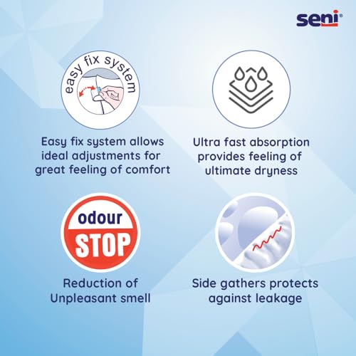 Seni Air Classic Adult Diapers M - 10pcs | Economy | Air Breathable | High Absorbency | Odour Stop | Comfort & Skin Friendly | Derma tested - Image 5