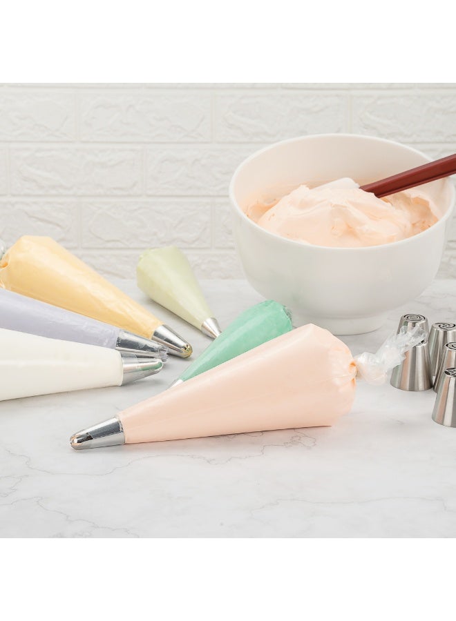 Restaurantware أكياس تزيين المعجنات بقطر 18 بوصة، 100 كيس لتزيين المعجنات - قابلة للاستخدام مرة واحدة، من الدرجة الغذائية، أكياس بلاستيكية شفافة لتزيين، غير قابلة للانزلاق، لتزيين الكب كيك، الكعك، والفطائر - Image 3