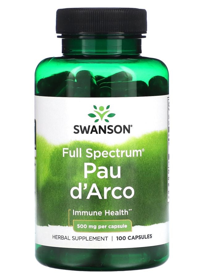 Full Spectrum Pau d'Arco 500 mg 100 Capsules