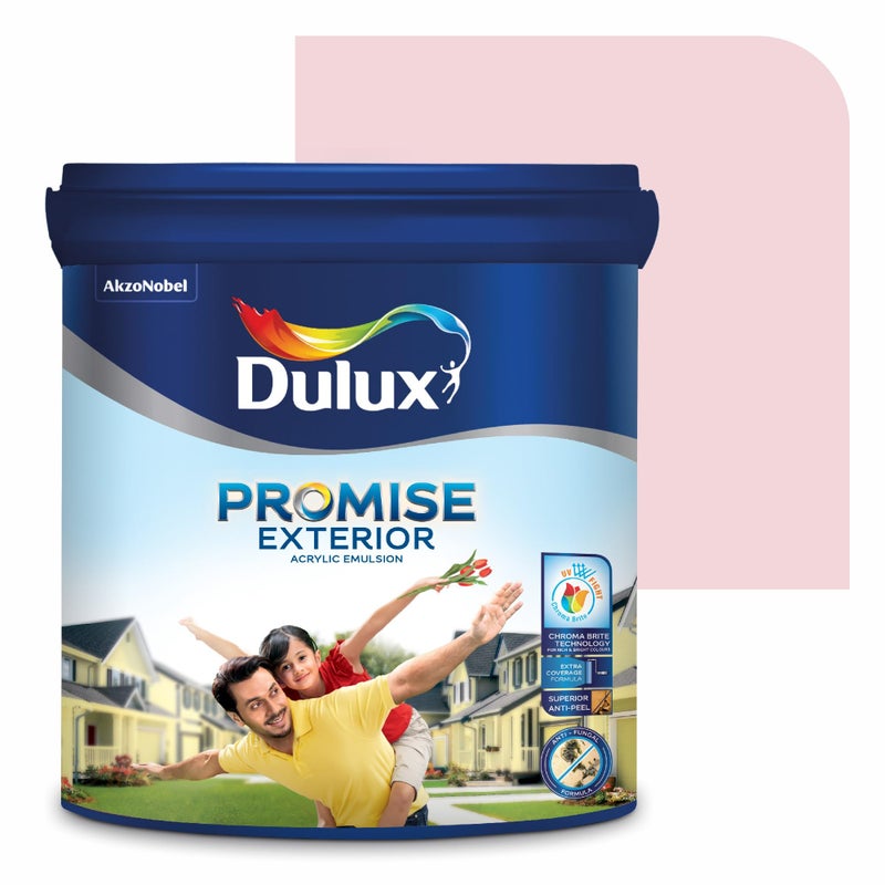 Dulux Promise Exterior Emulsion Paint (1L, Pink Symphony)Ideal for exterior wall paint, smooth finish, anti-peel & anti-crack, perfect for dry to moderate climates, 3-year warranty - Image 4
