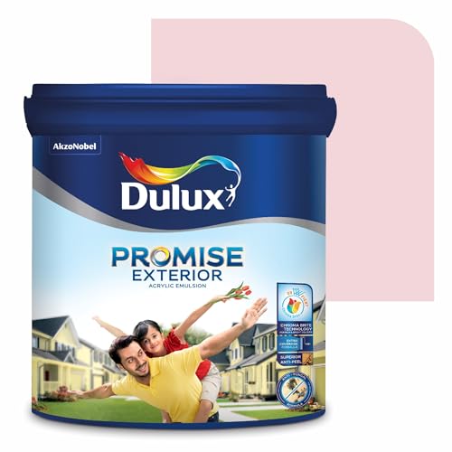 Dulux Promise Exterior Emulsion Paint (1L, Pink Symphony)Ideal for exterior wall paint, smooth finish, anti-peel & anti-crack, perfect for dry to moderate climates, 3-year warranty - Image 1