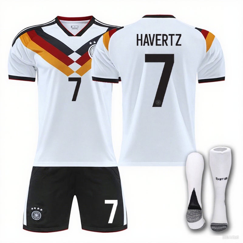 2526 World Cup Germany Home Football Jersey No. 8 Kroos No. 13 Müller Jersey 3XL Plus Size Summer - Image 5