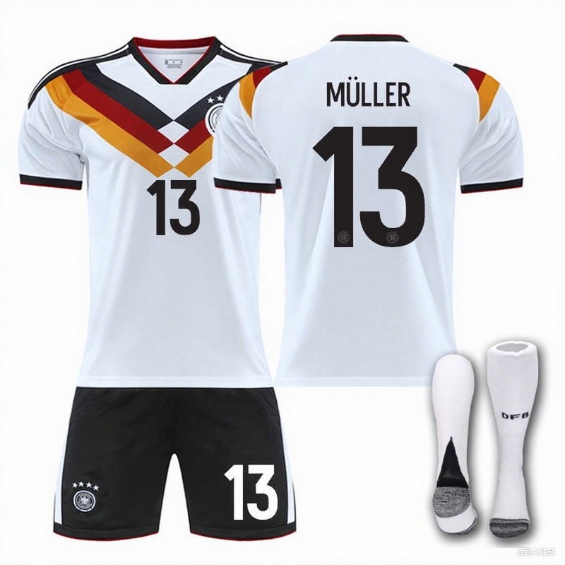 2526 World Cup Germany Home Football Jersey No. 8 Kroos No. 13 Müller Jersey 3XL Plus Size Summer - Image 2