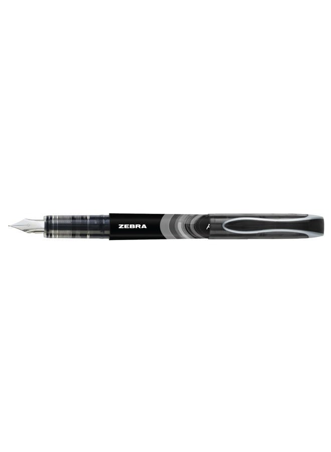 Zebra Pen Fountain Pen Set, Fine Point 0.6mm, Black Non-Toxic Ink, Stainless Steel Nib, Disposable, 2-Pack (48312) - Image 5