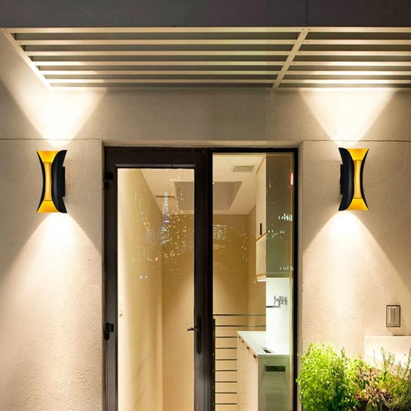 Groeien 10 Watt Waterproof Led Modern Wall Lamp Decorative Garden Lights Up And Down Outdoor Wall Light (Pack Of 2)(Aluminium) - Image 4