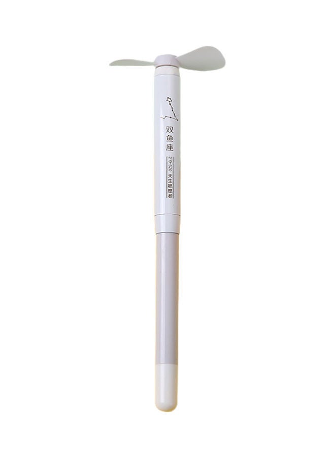 0.5mm Ballpoint Pen with Handheld Mini Fan White
