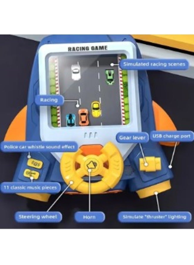 Simulation Driving Steering Wheel Musical Steering Wheel Toys for child, Toddler Simulated Driving Racing Car Game with Sound Age 3+ Year Old, Interactive Educational Learning Race Car Toy