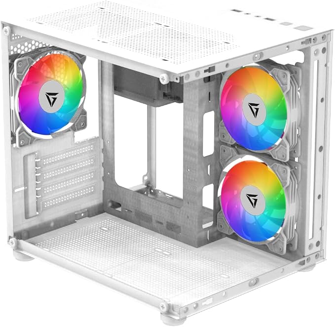 GamerTek Ion V2 Gaming PC Case - White - Image 1