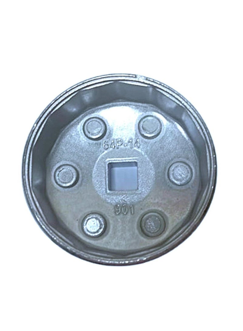 Partner 901 Oil Filter Wrench, 64mm 14 Flute Filter Removal Cup Wrench, Oil Filter Cap Removal Socket Tool - Image 2