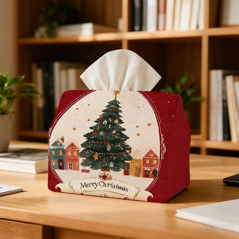 Christmas Party Tissue Box Holder For Kitchen Living Room Restaurants 1 Pack - Image 1