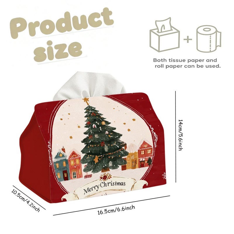Christmas Party Tissue Box Holder For Kitchen Living Room Restaurants 1 Pack - Image 3