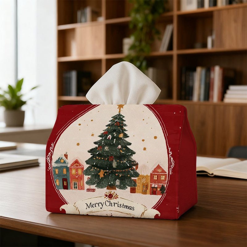 Christmas Party Tissue Box Holder For Kitchen Living Room Restaurants 1 Pack - Image 4