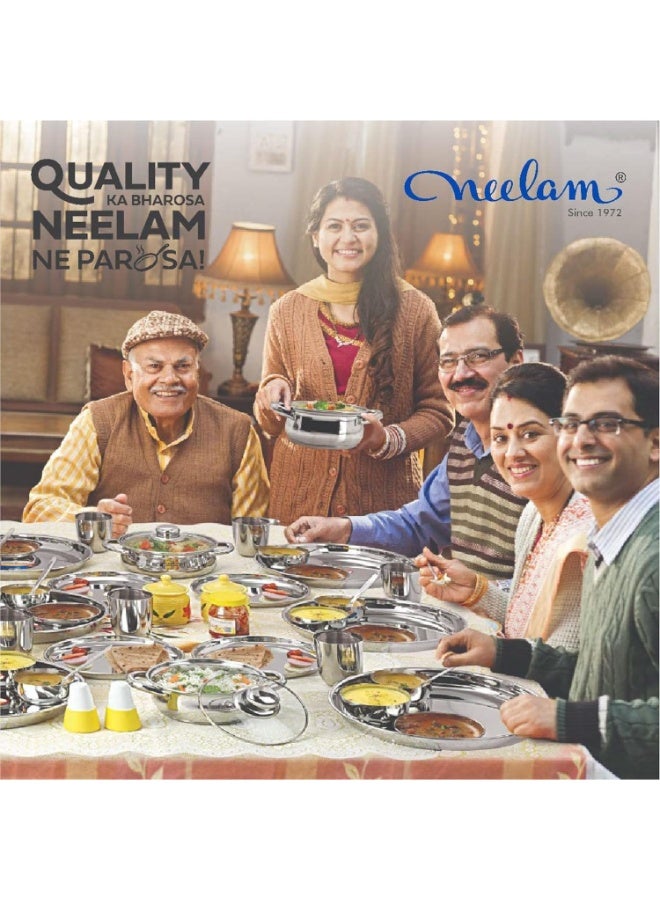 Neelam Stainless Steel 24 Gauge, 101 Pieces Shagun Dinner Set, Ideal Gifting Dinner Set, Ideal for Special Occasions Like Anniversary, Wedding, Housewarming Party, Dishwasher Safe, Silver - Image 4