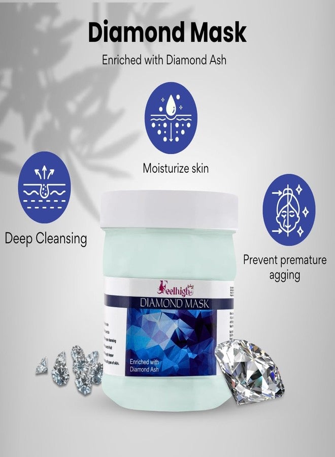 Feelhigh"Diamond Mask & Fruit Cream Combo - 500gm Each for Luminous Face and Body" - Image 3