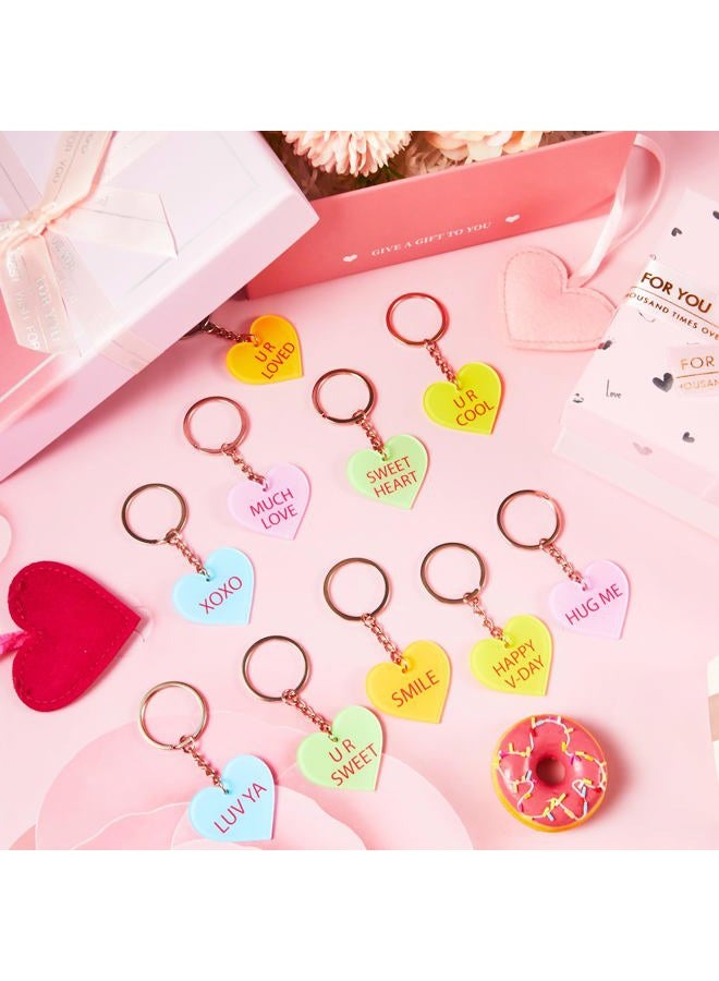 Kigeli 60 Pcs Valentine's Day Keychain Valentine Love Heart Keychain Bulk Valentine's Day Party Favors Gifts Hanging Keychain Men Women's Keyrings for Valentine's Day - Image 5