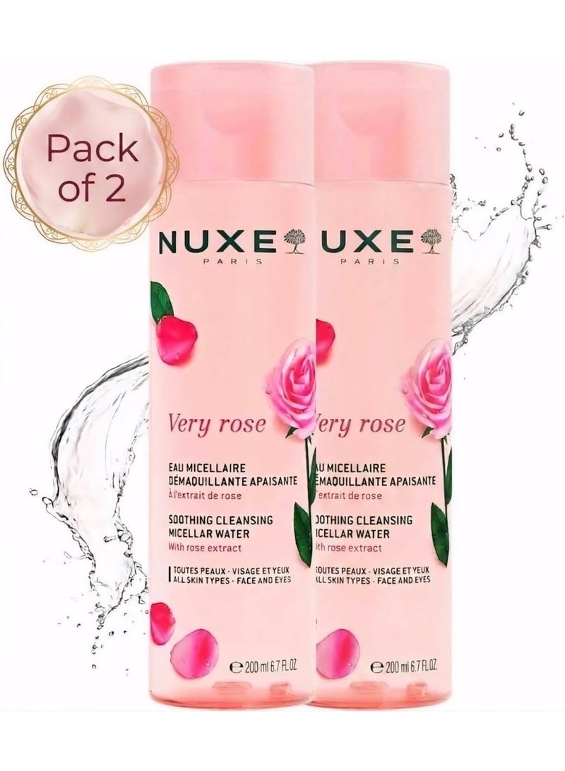 Nuxe Very Rose 3in1 Soothing Micellar Water 200ml (Pack of 2) - Image 1