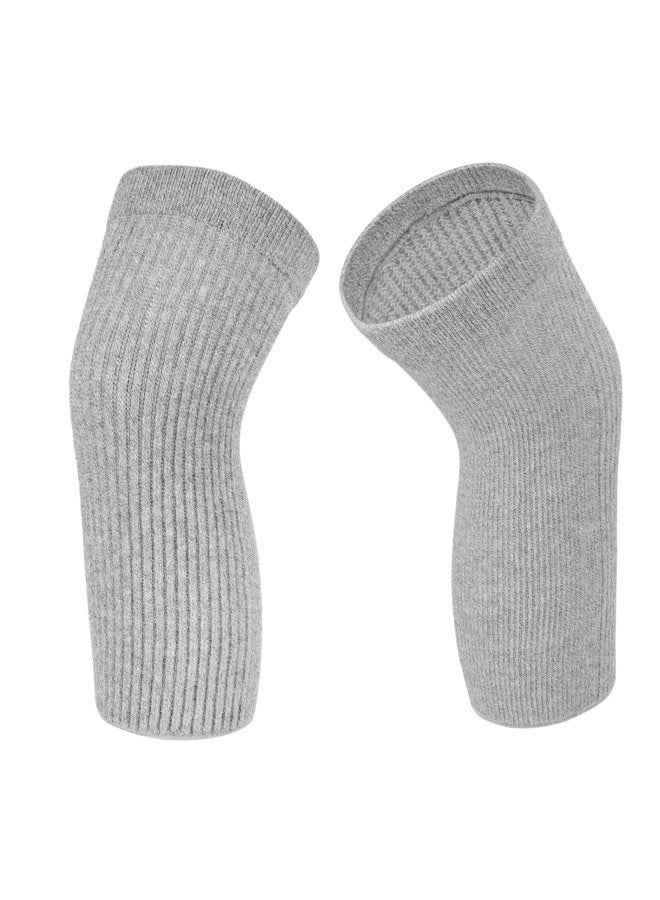 Senior Icare Knee Warmers, Elastic Cotton Sleeves - For Women, Men, Circulation Improvement And Joint Pain Relief Arthritis Knees, Knitted Binchotan Charcoal Yarn, One Pair, Made In Japan - Image 1