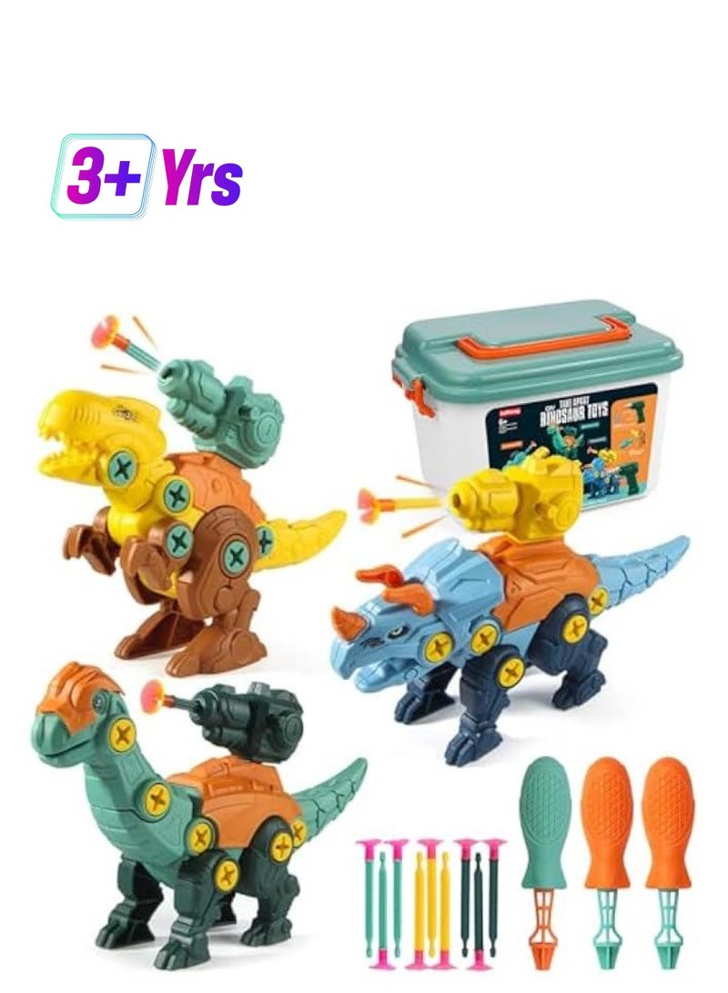 Kids Building Dinosaur Toys - Boys STEM Take Apart Construction Set Educational Dino Kit with Play Mat Party Favors  Birthday Gifts for Toddler Girls Age 3 4 5 6 7 8 + Year Old - Image 1