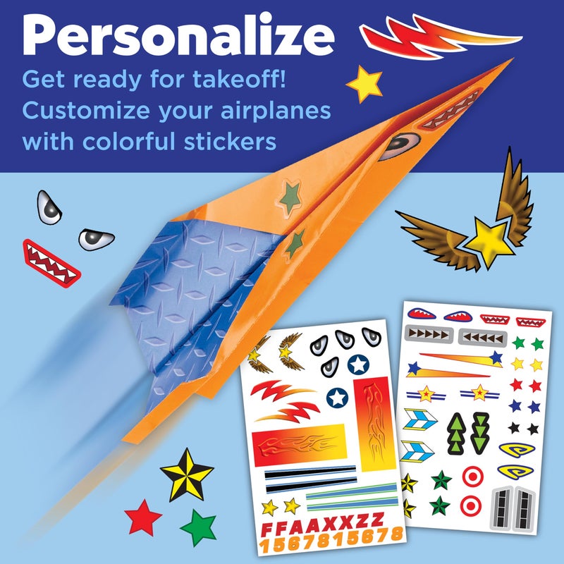 Creativity for Kids Paper Airplane Squadron - Create 20 Paper Airplanes, Mini Craft Kit for Boys, Easter Basket Stuffers and Gift for Boys, Kids Activities (Ages 6+) - Image 5