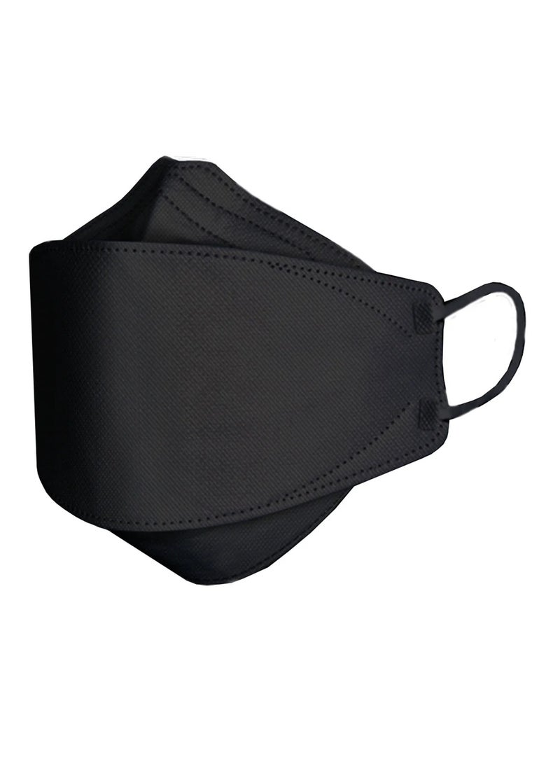 MUSK N95 Face Mask Particulate Respirators, 5 Layer, Pack of 10, Individually Wrapped, Universal Fit, Black - Image 1