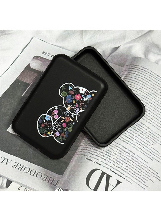 Generic - Suitable For Apple MagSafe External Battery Protective Case Anti-fall Charging Treasure Protective Case Black Bear-Specifications:Black - Image 1