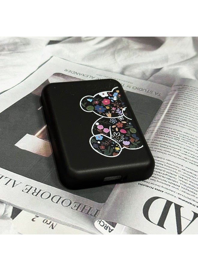 Generic - Suitable For Apple MagSafe External Battery Protective Case Anti-fall Charging Treasure Protective Case Black Bear-Specifications:Black - Image 1