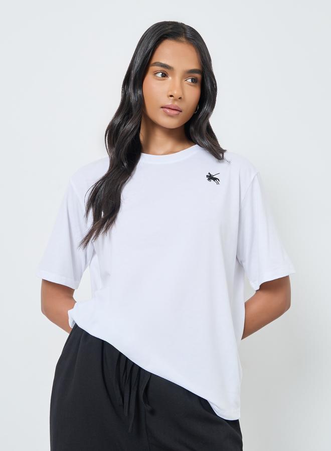 تايك تو تيشيرت قطني بتفاصيل مُطرزة - Image 3